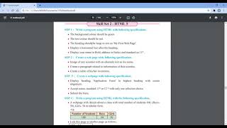 11 Sci Information Technology  Skill set 2  HTML 5  SOP 2 [upl. by Ximena175]