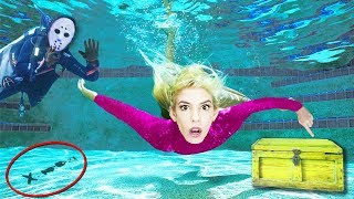 Underwater Hidden Code TRAP after Escaping GAME MASTER Clue Room w Chad Wild Clay amp [upl. by Warden558]