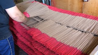 Process of Making Incense Sticks Taiwan Handmade Incense Sticks Factory [upl. by Lachlan]