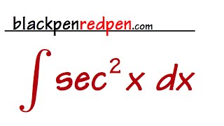 Integral of sec2x [upl. by Fanchie422]