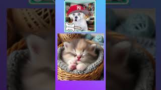 Ai Generated Cute Cuddly Kitten in a Basket  ChopsicleTheDog [upl. by Ritz382]