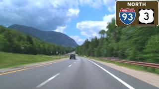 I93 North Through Franconia Notch NH [upl. by Ahsiemal]