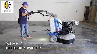 How to polish concrete floors in 3 steps  fast video [upl. by Rosamond839]