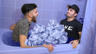 FREEZING ICE BATH CHALLENGE [upl. by Yrtsed]