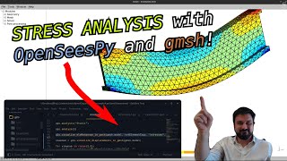 Perform STRESS analysis and visualization with OpenSees and gmsh [upl. by Nagad]