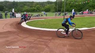 Action from the UKs smallest Cycle Speedway track [upl. by Nyrehtak398]