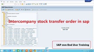 Intercompany stock transfer order in sap [upl. by Naynek]