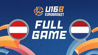 Group Phase  Austria v Netherlands  Full Basketball Game  FIBA U16 Womens EuroBasket 2024 Div B [upl. by Atinwahs]