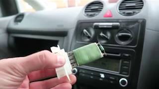 How To Replace Heater Fan Blower Speed Resistor VW Caddy [upl. by Eikcid228]