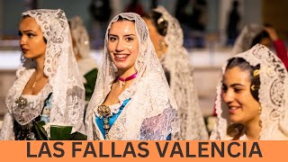 LAS FALLAS VALENCIA 2024  NIGHTTIME STREET PROCESSION 4K 60fps 🇪🇸 [upl. by Navinod]