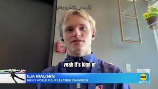 Ilia malinin interview for the Good morning America 2024 world champion world record [upl. by Neela]