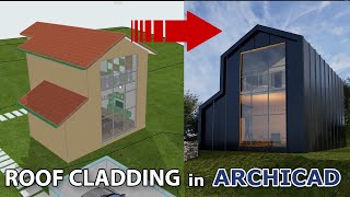 Cladding RoofWall in Archicad Tutorial [upl. by Lucine]