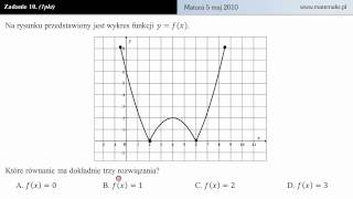 Zadanie 10  Matura z matematyki 2010 [upl. by Pelag449]