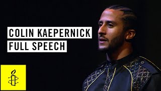 Colin Kaepernick Amnesty International Ambassador of Conscience full speech [upl. by Annahaj265]