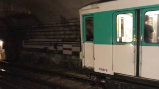 Paris Metro Line 10 Departing Mabillon [upl. by Isahella27]