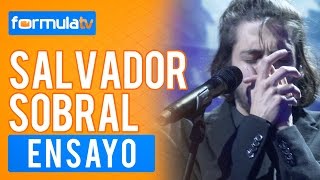 Salvador Sobral canta quotAmar Pelos Doisquot en el Dress Rehearsal de la final de Eurovisión 2017 [upl. by Nref662]