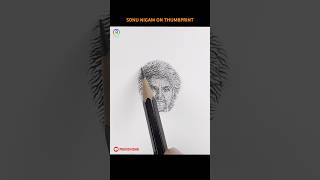 sonunigam thumbprintart pencilportraits shortsvideo drawing shorts youtubeshorts art viral [upl. by Cooperman]