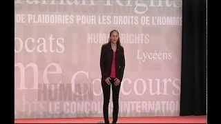 Majda El Alaoui  1er prix concours de plaidoiries des lycéens 2013 [upl. by Znieh]