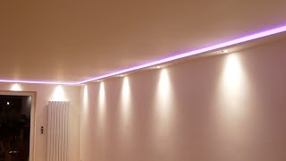 Lichtleisten Stuckleisten montieren einfach und schnell alle Tipps und Tricks DIY [upl. by Bough329]