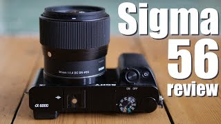 Sigma 56mm f14 review BEST portrait lens SONY e M43 [upl. by Ajit]