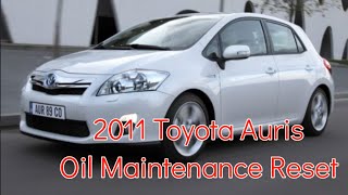 How to Reset Oil maintenance on Toyota Auris 2011 [upl. by Zephan]