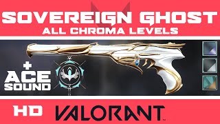 Sovereign Ghost VALORANT Skin  All COLORS  ACE  FINISHER  Skins HD Showcase [upl. by Angrist]