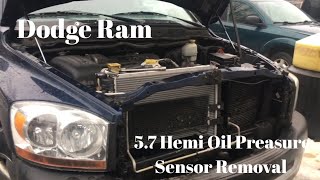 Dodge ram 57 hemi oil pressure sensor removal [upl. by Robin]