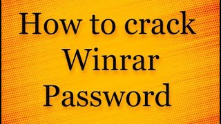 Hack WinRar Password Easily [upl. by Assenay]