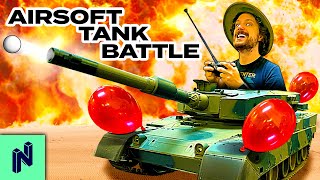 AIRSOFT MINI TANK BALLOON BATTLE [upl. by Malissa]