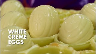 Inside Cadbury WHITE CREME EGGS [upl. by Nyladgam368]