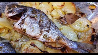 DORADA con PATATAS al HORNO [upl. by Attiuqihc221]