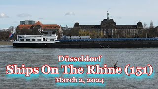 Düsseldorf  Ships On The Rhine 151  March 2 2024 [upl. by Paine997]