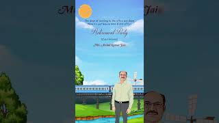 Retirement party invitation video  Retirement invitation  Railway retirement invitation video [upl. by Synned]