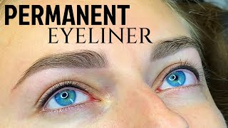 EyelinerLashline Tattoo Permanent Makeup Tutorial Full Procedure [upl. by Mun]