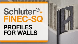 How to install tile edge trim on walls Schluter®FINECSQ [upl. by Anaher]