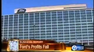 Ford profits fall in 2Q [upl. by Erdreid175]