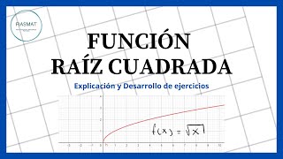 Función Raíz Cuadrada  Ejercicios resueltos [upl. by Eisak664]