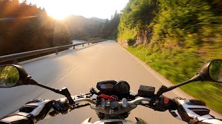 Riding into the sunset  Yamaha XJ6n Sound [upl. by Sobmalarah]