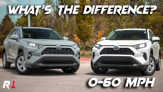 Toyota RAV4 vs RAV4 Hybrid 060 Test amp Comparison [upl. by Krystalle]