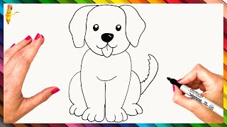 How To Draw A Dog Step By Step 🐕 Dog Drawing Easy [upl. by Sheelagh]