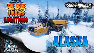 Snowrunner All Free Trucks In Alaska Locations [upl. by Bilicki922]