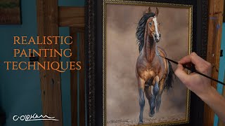 How to Capture the Spirit of a Horse in Oils Detailed painting techniques [upl. by Yednarb]