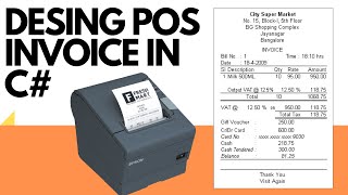 How to design and print invoice bill in C  C printing [upl. by Merril]