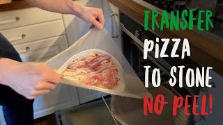 How to Get Pizza onto Stone Without a Peel [upl. by Aniluj]