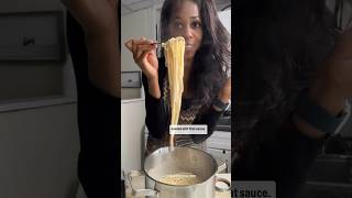 Splurge Day Pasta  Creamy Tahini Pasta winkofaneye pasta recipe tahini food shorts cheatday [upl. by Hippel]