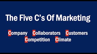 What are the Five Cs of Marketing [upl. by Ardnasak83]