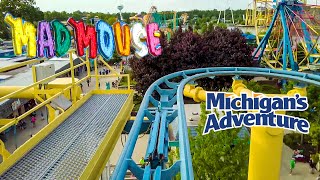 2019 Mad Mouse Roller Coaster On Ride HD POV Michigans Adventure [upl. by Atinehs428]