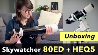 Unboxing Skywatcher 80ED  monture HEQ5 Pro [upl. by Hilleary230]