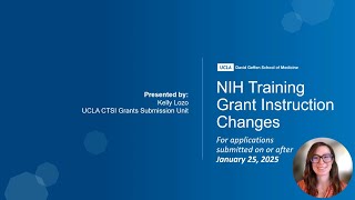 Overview of Major NIH Training Grant Changes for 2025 [upl. by Bysshe360]