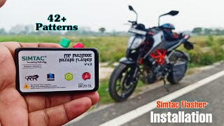 BEST FALSHER Simtac Hazard Flasher Installation In Ktm Duke 250 bs6 2022 Plug amp Play [upl. by Navanod325]